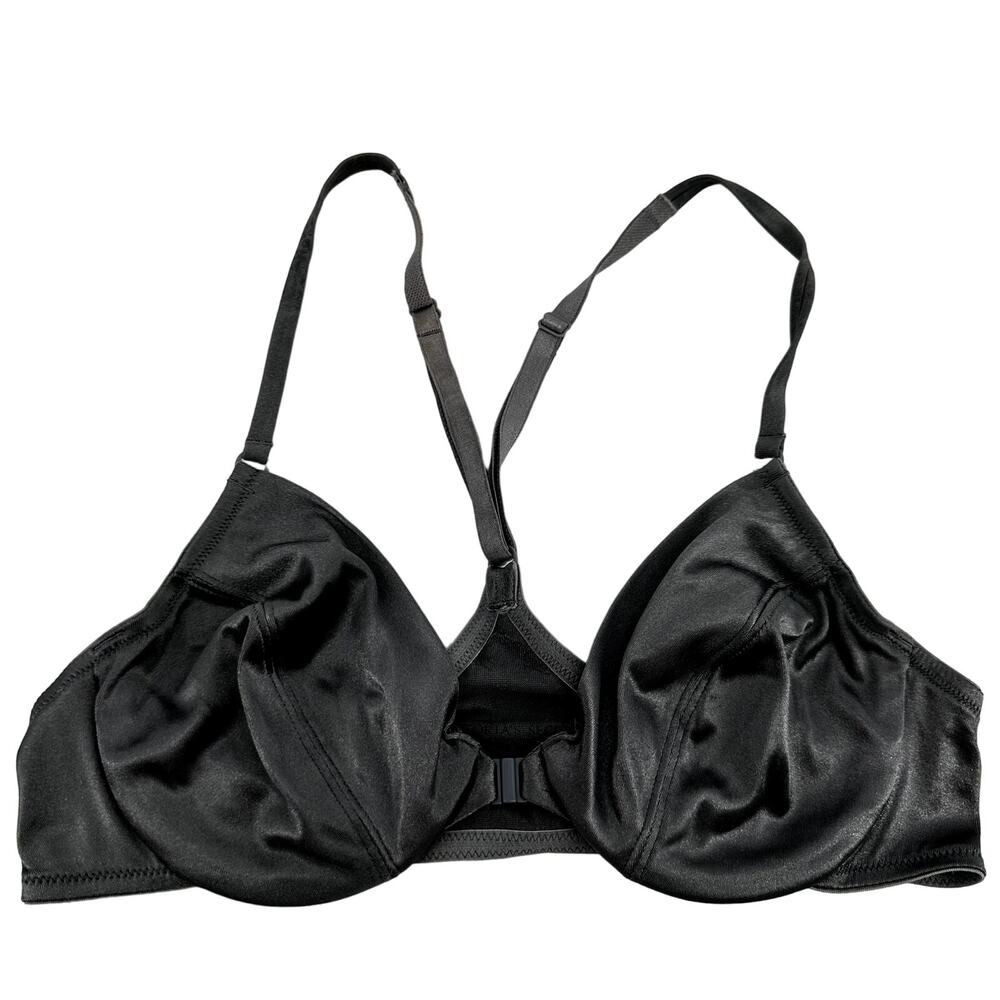 Victoria's Secret Racerback Bra Front Closure Unpadded Underwired Gray Medium